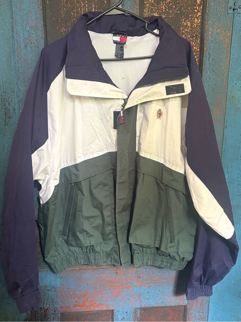 Vintage 90s Tommy Hilfiger Sailing Jacket Colorblock Windbreaker TH-03